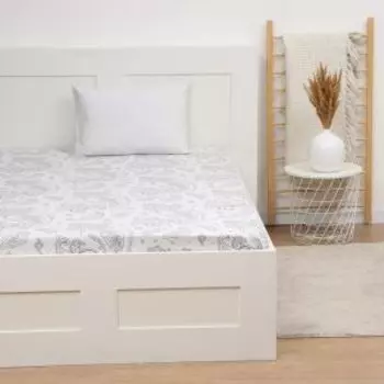 Простыня Экономь и Я Узоры востока, 1.5-сп, 150х215 см, бязь, хлопок 120г/м2, серый