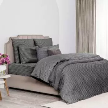 простыня MEDSLEEP перкаль евро, размер: 220х240, 1 шт., 100%хл, 110г/м2, Линдау, серый