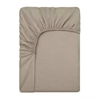 Простыня на резинке Bravo, 90х200 см, поплин, хлопок 110 гр/м2, кофе