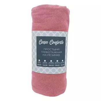Простыня на резинке Cosa Conforte, 1.5-сп, 140х200х20 см, пыльная роза, трикотаж