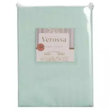 простыня на резинке Verossa, размер: 180х200см, страйп-сатин, 100% хлопок, Бриз