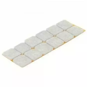 Пункт фетровый самоклеящийся Tech-Krep, 20х30 мм, белый, 12 шт