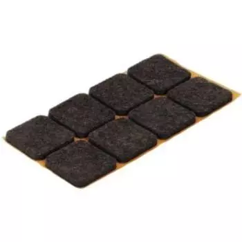 Пункт фетровый самоклеящийся Tech-Krep, 25х25 мм, тёмный, 12 шт