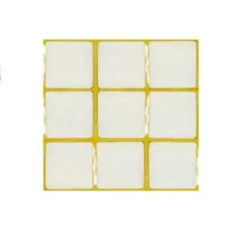 Пункт фетровый самоклеящийся Tech-Krep, 25х35 мм, белый, 9шт