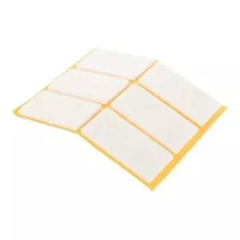 Пункт фетровый самоклеящийся, 25х50 мм, белый, 6 шт