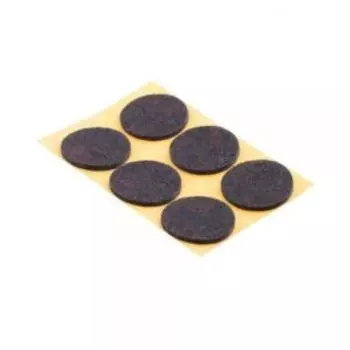 Пункт фетровый самоклеящийся Tech-Krep, 25х50 мм, тёмный, 6 шт