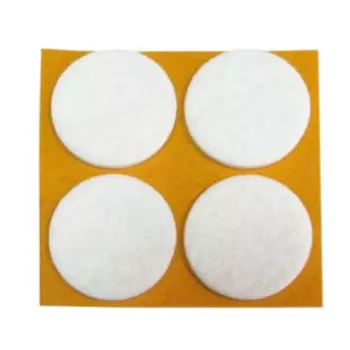 Пункт фетровый самоклеящийся Tech-Krep, 18 мм, белый, 20 шт