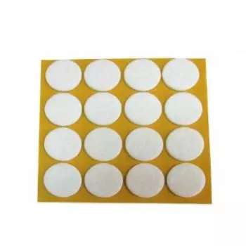 Пункт фетровый самоклеящийся Tech-Krep, 24 мм, белый, 12 шт