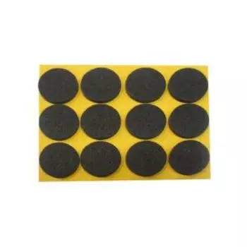 Пункт фетровый самоклеящийся Tech-Krep, 24 мм, темный, 12 шт