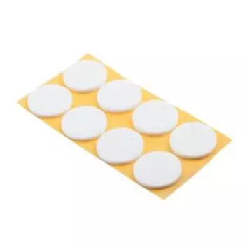 Пункт фетровый самоклеящийся Tech-Krep, 26 мм, белый, 8 шт