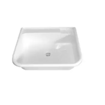 Раковина с выпуском, пластик, 41х49,5х14см