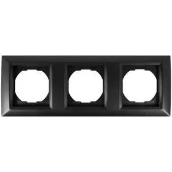 Рамка 3 поста Vesta Electric Roma Black