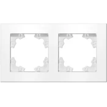 Рамка UNIVERSAL Афина 2 поста, горизонтальная, белый