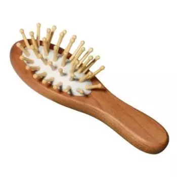 Расчёска массажная Queen Fair Натурэль №6, 4x11.5 см, деревянная