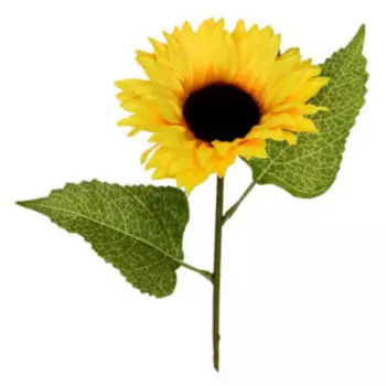 Растение искусственное Poetry in Flowers Подсолнух объём, 13х45 см, жёлтый