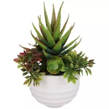 Растение искусственное в горшке Цветок рео, 5.5х11 см