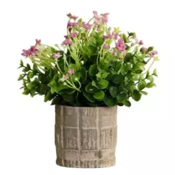 Растение искусственное в горшке Фиалка химера, 8х17 см, в ассортименте