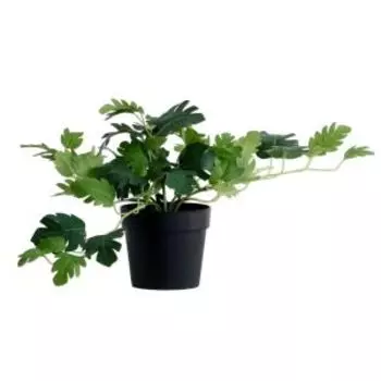 Растение искусственное в горшке Герань душистая, 18х17 см