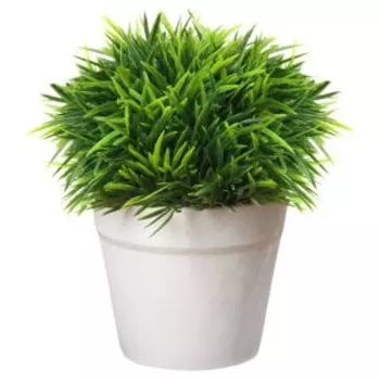 Растение искусственное в горшочке Цветная травка, 12 см, в ассортименте