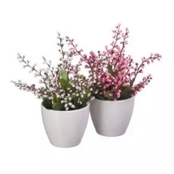 Растение искусственное в кашпо Ландыш, 8х17 см, в ассортименте