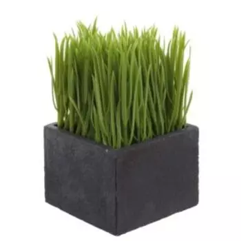 Растение искусственное в кашпо Трава, 10х16см