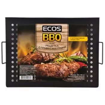 Решетка для мангала и гриля ECOS с антипригарным покрытием, 30х40 см