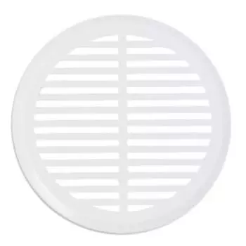 решетка дверная переточная круглая D50 с фланцем D45, 4 шт. белый