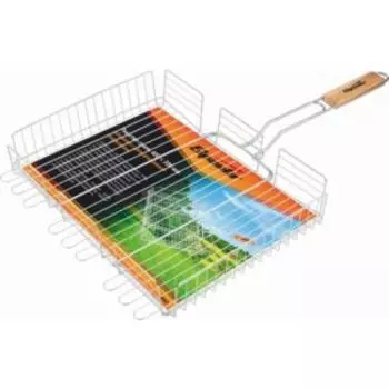 Решетка-гриль SPARTA, объёмная, хромированная, 30х40х6,5см