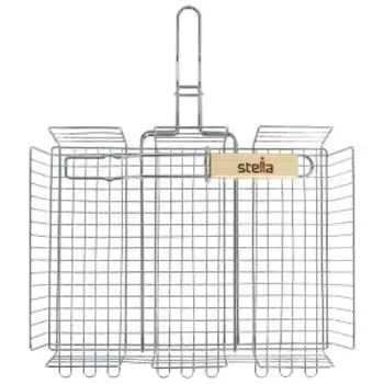 Решетка-гриль Stella, 40х30х65х7 см, складная ручка, чехол, сталь