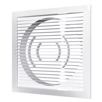 Решетка вентиляционная приточно-вытяжная с фланцем, 150х150 мм, пластик