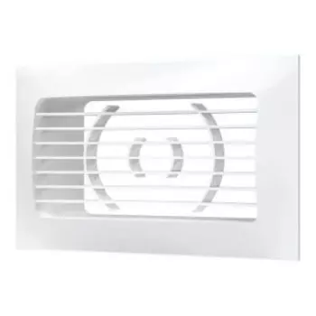Решетка вентиляционная приточно-вытяжная с фланцем, 15х9 см, АБС-пластик