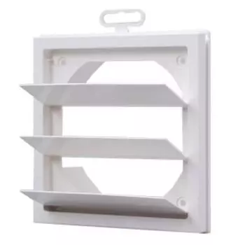 Решетка вентиляционная приточно-вытяжная с гравитационными жалюзи и фланцем, 150х150 мм