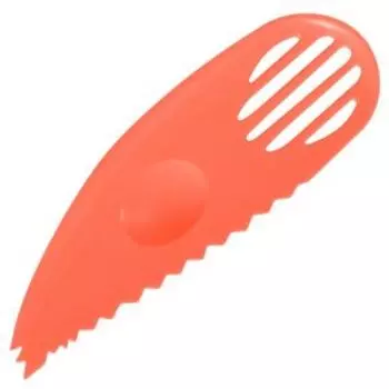 резак д/мягких овощей и фруктов МУЛЬТИДОМ Экзотик слайс 5,5х17,5 см. 2 цв., полипропилен