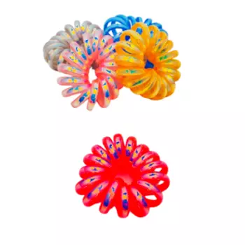 Резинка для волос Kaizer Пружинка, 20 мм, силиконовая, перламутр