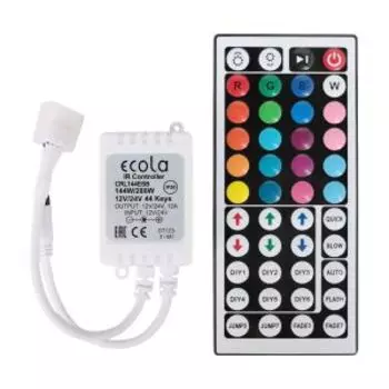 Rонтроллер Ecola LED strip RGB IR controller, 12 A, 144 Вт, 12 В, с инфракрасным пультом управления