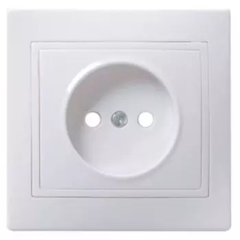 розетка без заземления без шторок белая в сборе ИЭК, Кварта, 9235522