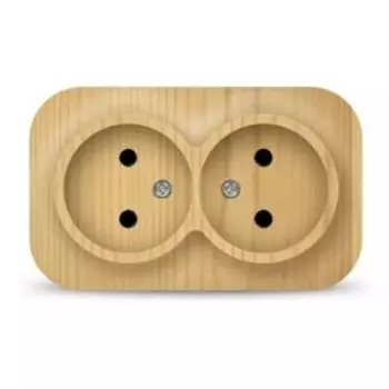 Розетка двойная Ionich, сосна