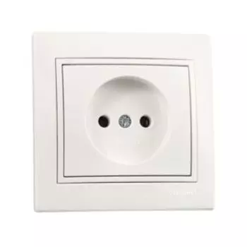 Розетка LEZARD MIRA, без заземления, белая