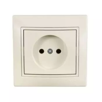 Розетка LEZARD MIRA, без заземления, бежевая