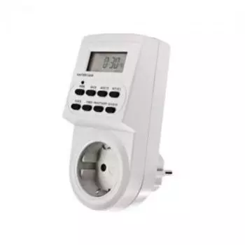 Розетка с таймером одинарная, 16A 230В, IP20 FERON