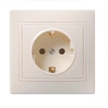 Розетка с заземлением, 16А, ИЭК Кварта