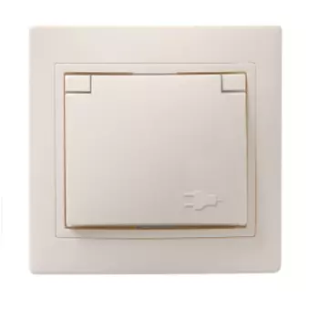 Розетка с заземлением, 16А, ИЭК Кварта