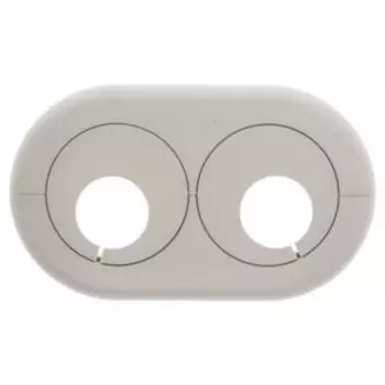 Розетта напольная двойная, 3/4 на 25 мм, белый, 1 шт