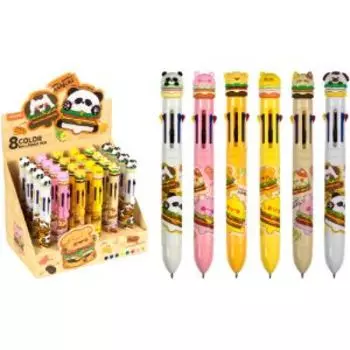 Ручка шариковая автоматическая de VENTE Cute Hamburger 8 в 1, в ассортименте