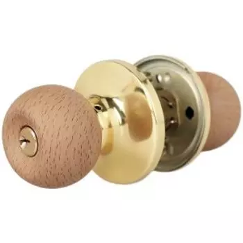 Ручка-защелка 6072 ET W8 с ключом, шар, темный ясень