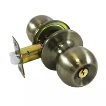 Ручка-защелка 607 ET AB, шар, ключ-фиксатор, бронза