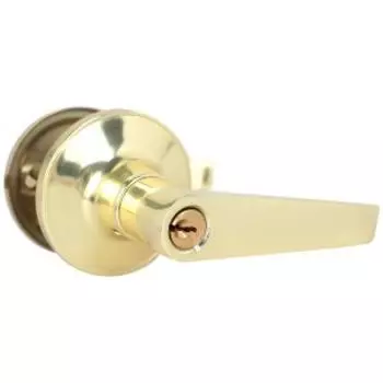 Ручка-защелка 808 ET PB с ключом, прямая, золото