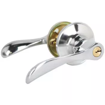 Ручка-защелка 891 ET CP с ключом, прямая, волна, хром