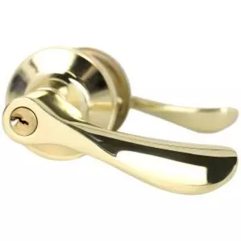 Ручка-защелка 891 ET PB с ключом, прямая, волна, золото