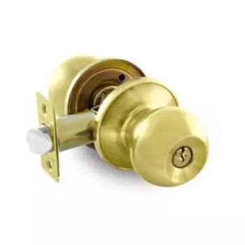 Ручка-защелка ARSENAL шар, матовое золото, с ключом